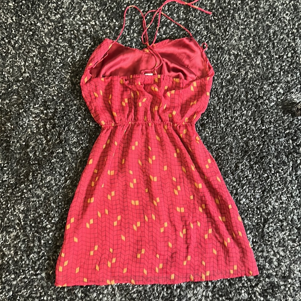 Red Roxy Halter Dress size medium - Picture 2 of 7